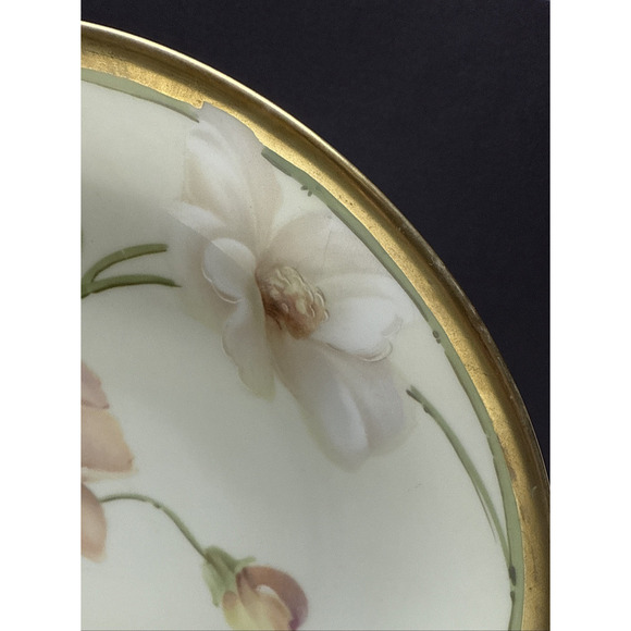 Old RS Prussia Germany Hand Painted Cabinet Plate Gold Floral Signed - Picture 15 of 15